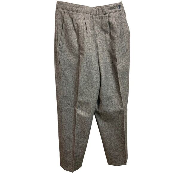 Size 11/2 Lindsay Gray Women's 1980s Vintage Wool Blend Dress Pants - Picture 3 of 9
